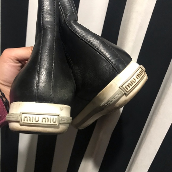 Miu Miu High Top Designer Sneakers RARE - Picture 4 of 11